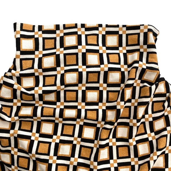 ANTHROPOLOGIE Maya Geometric Print Ruched Cowl Neck Sleeveless Sheath Dress - Picture 7 of 14